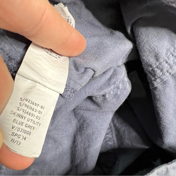 GAP Skinny Utility Khaki Pants in Blue/Grey Wash size 14 - Picture 9 of 12